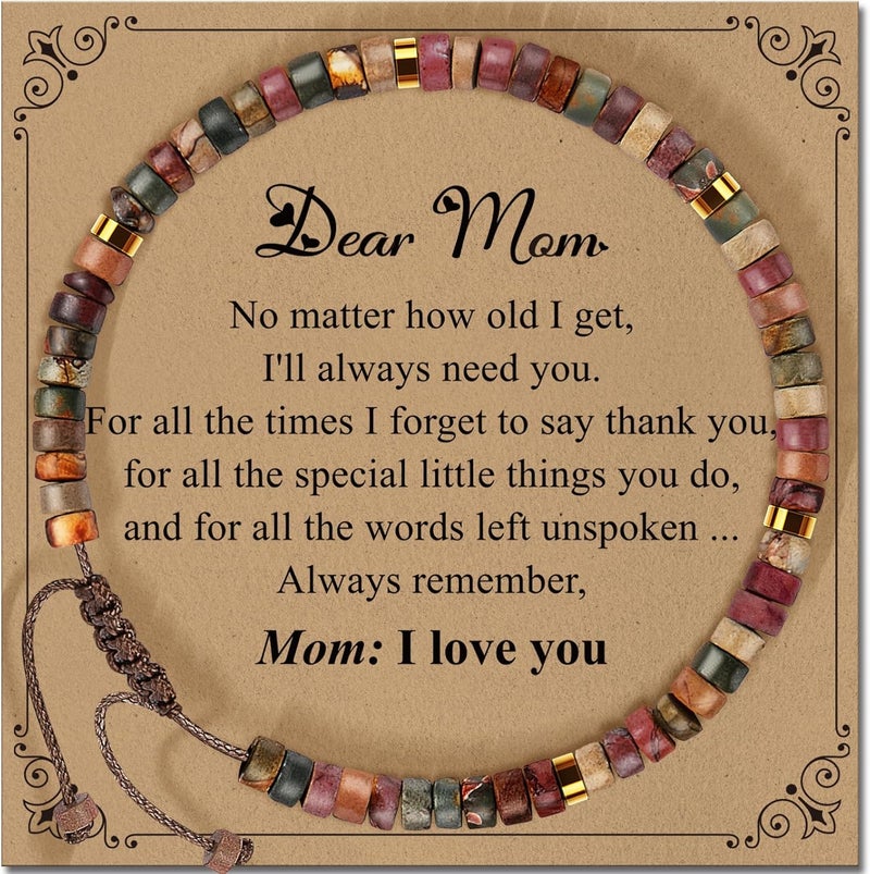 ZOKCC Inspirational Gifts Bracelets for Women: Christmas Day Gifts for Women Friends Sister Mom - Healing Natural Stone Beads Bracelets Thinking of you Get Well Soon Gift for Women - Image 1